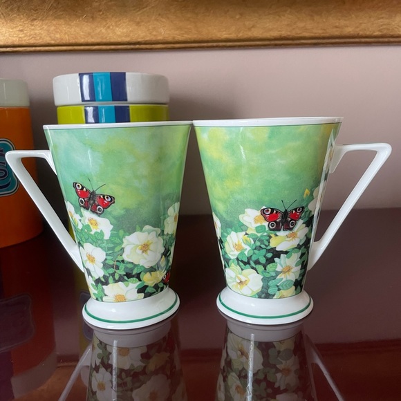 WREN Giftware Favorite Flowers Designed By Jenny Quinn Fine Bone China Mug Set 6 - Picture 4 of 8